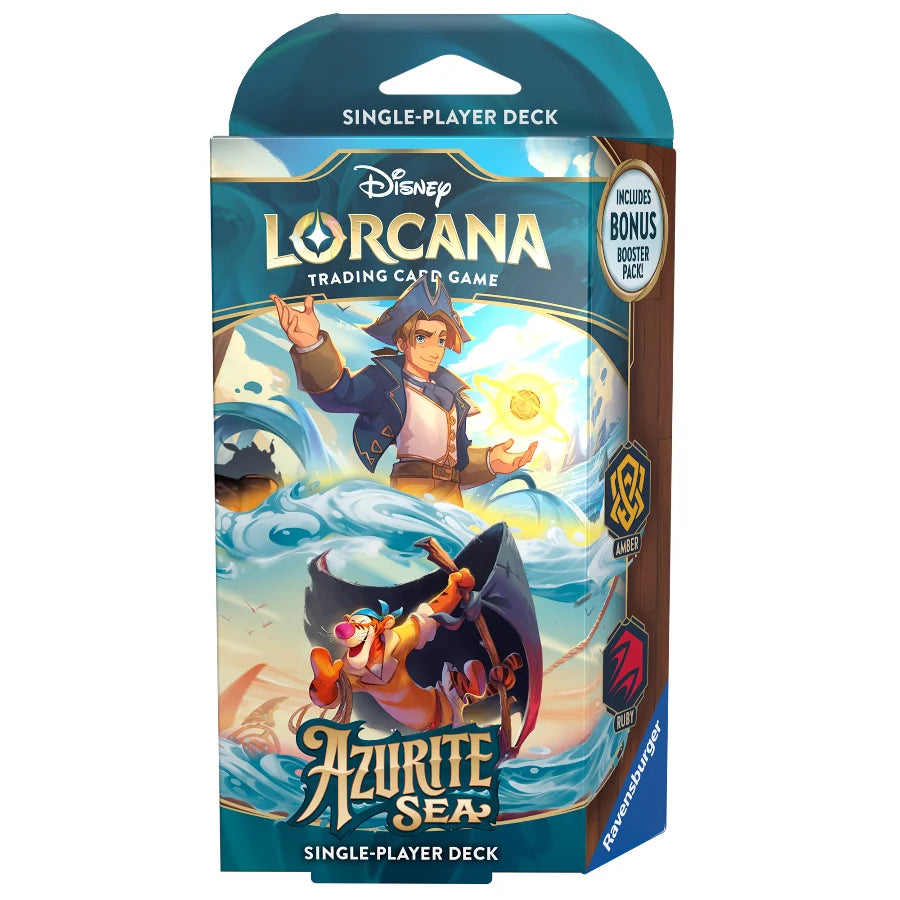Ravensburger - Disney Lorcana: Azurite Sea - Starter Deck (Amber & Ruby) (Ingles)