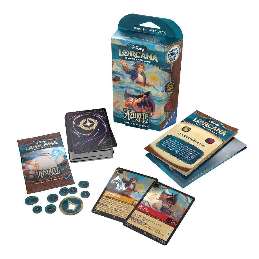 Ravensburger - Disney Lorcana: Azurite Sea - Starter Deck (Amber & Ruby) (Ingles)