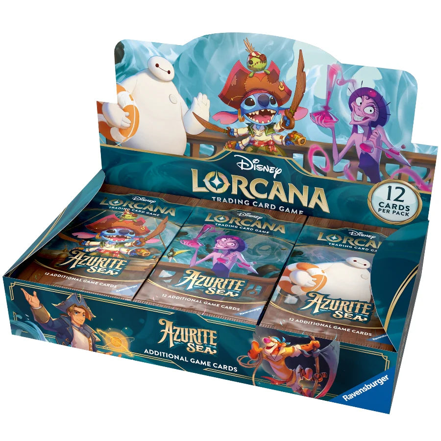 Ravensburger - Disney Lorcana: Azurite Sea: Booster Display con 24 sobres (Ingles)