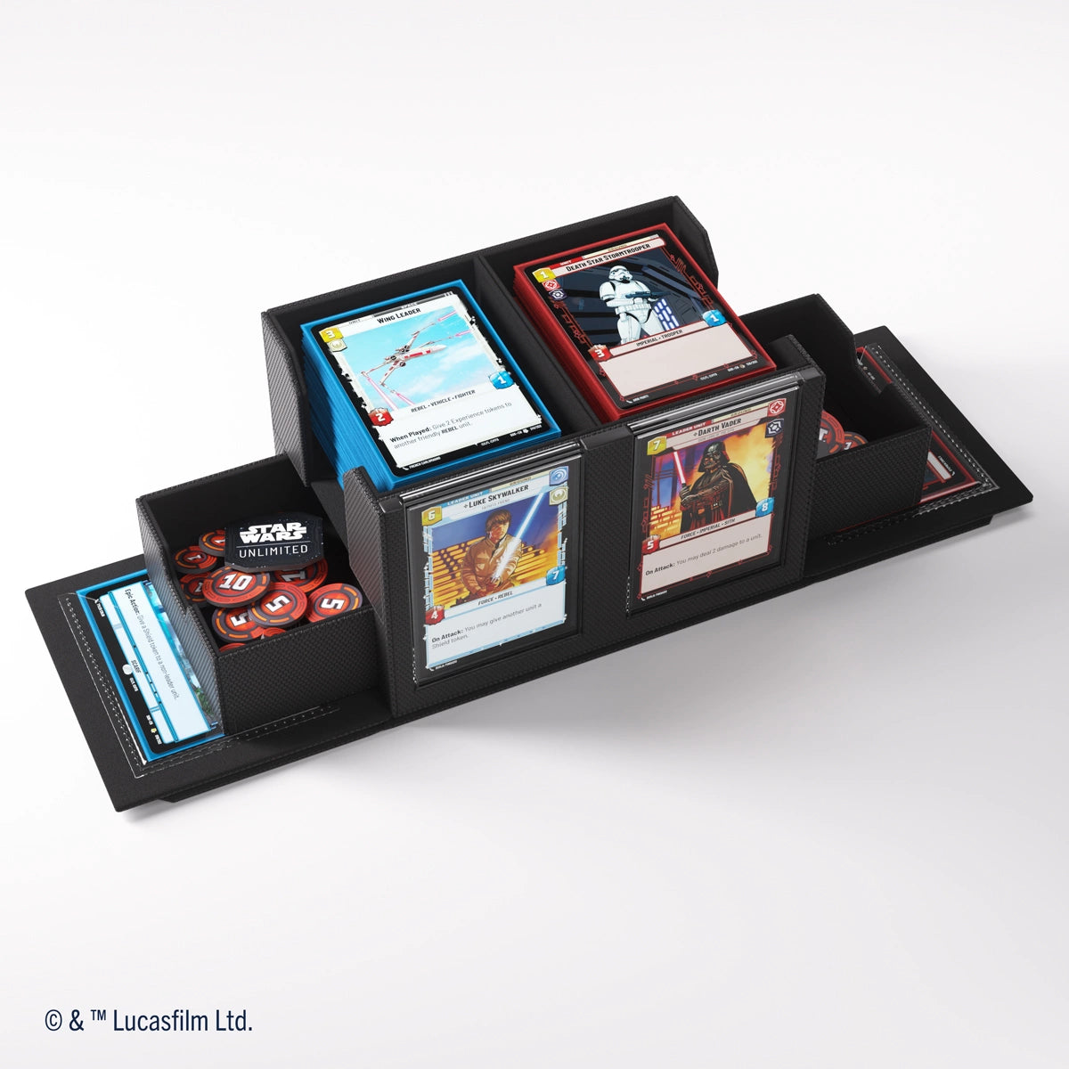 Gamegenic - Star Wars: Unlimited - Double Deck Pod - Estuche para tarjetas - Negro
