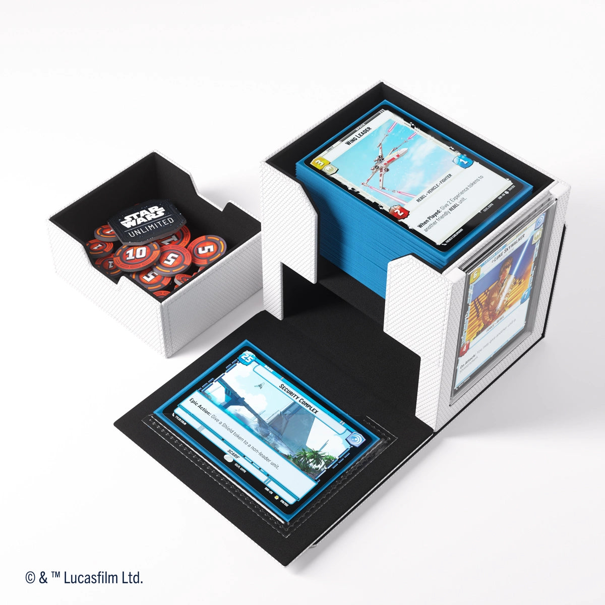 Gamegenic - Star Wars: Unlimited - Deck Pod - Estuche para tarjetas - Blanco
