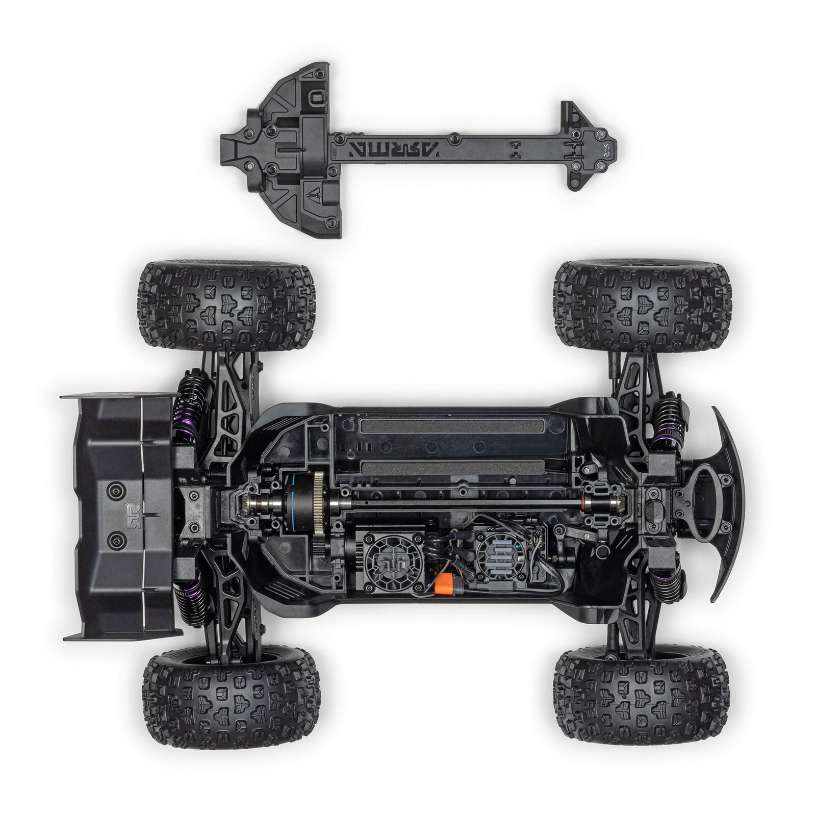 Arrma - Mini Kraton 3S BLX 4X4 1/16 RTR Brushless Speed Monster Truck (Red/Blue) w/2.4GHz Radio, 3S LiPo Battery & Charger