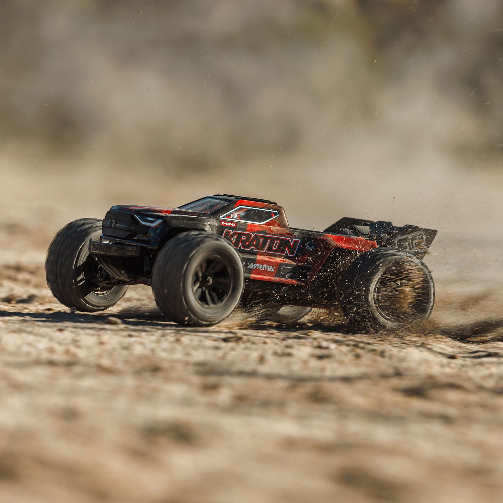 Arrma - Mini Kraton 3S BLX 4X4 1/16 RTR Brushless Speed Monster Truck (Black/Red) w/2.4GHz Radio