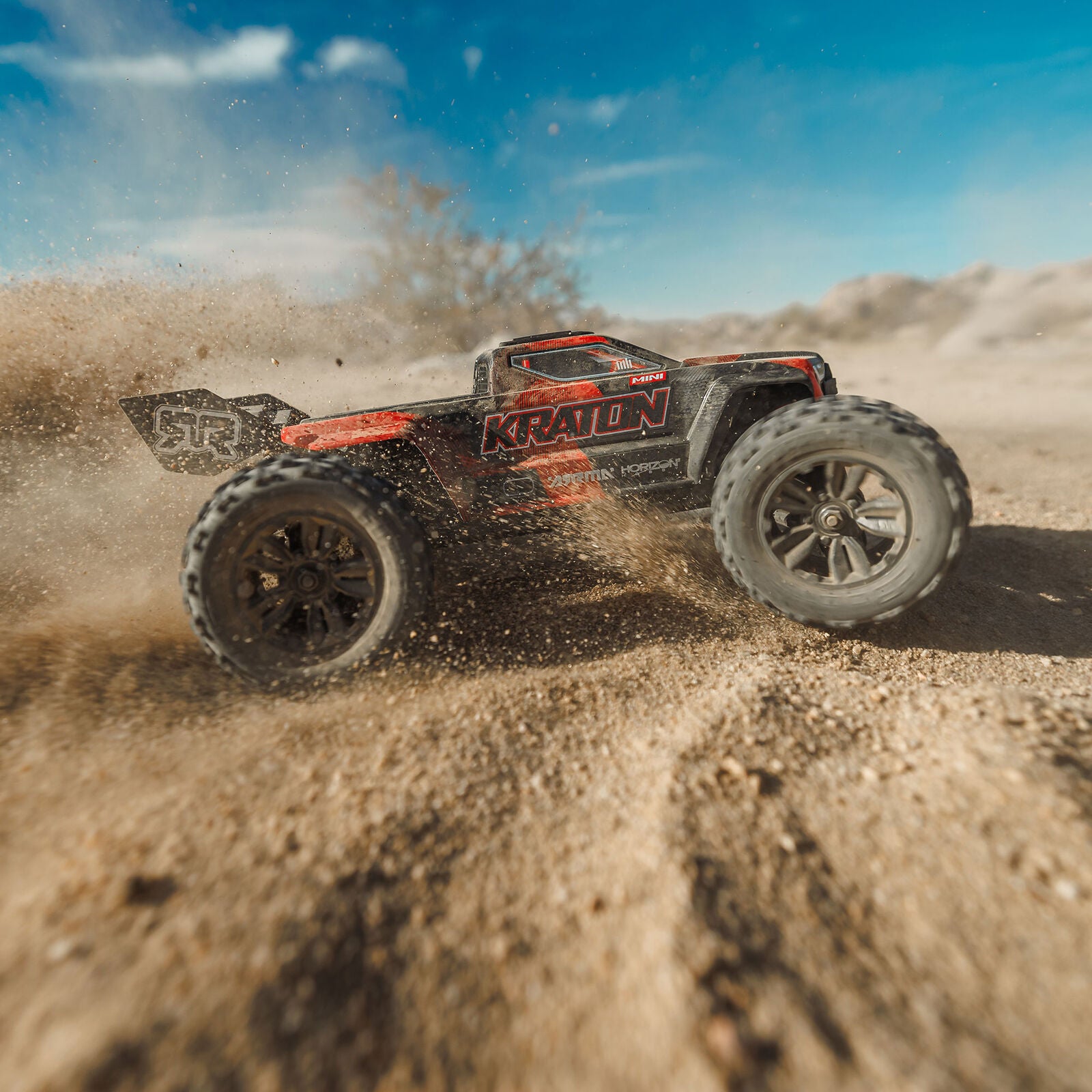 Arrma - Mini Kraton 3S BLX 4X4 1/16 RTR Brushless Speed Monster Truck (Black/Red) w/2.4GHz Radio