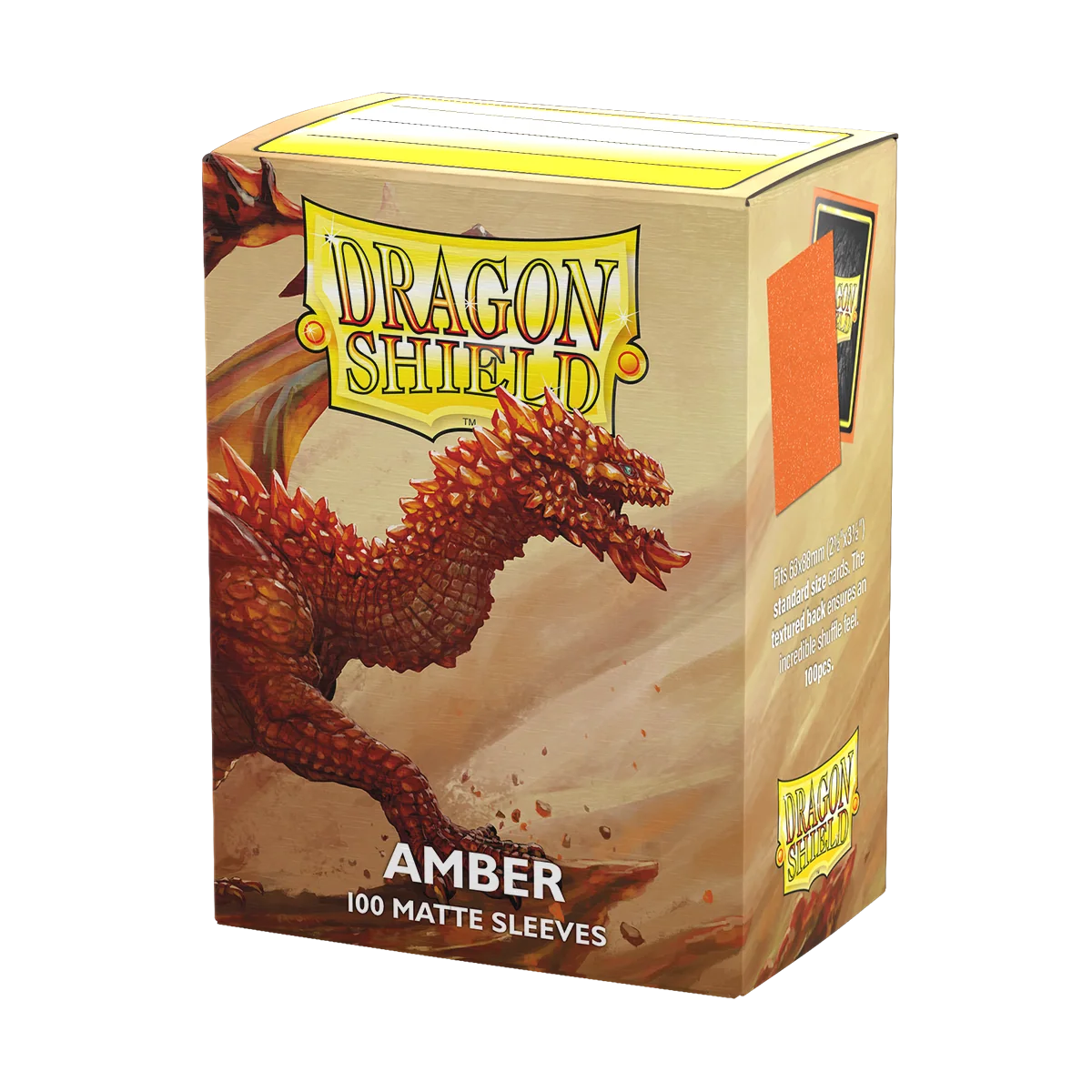 Arcane Tinmen - Dragon Shield - Amber Matte Sleeves - Standard Size