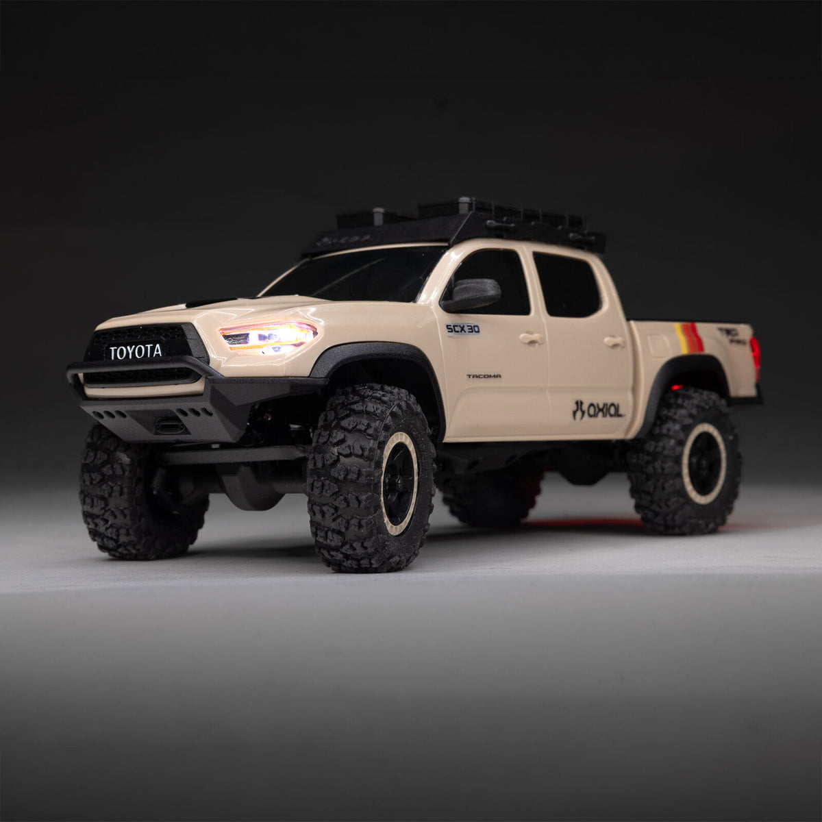 Axial - 1/30 SCX30 Toyota Tacoma TRD Pro 4X4 RTR, Overland Edition, Beige