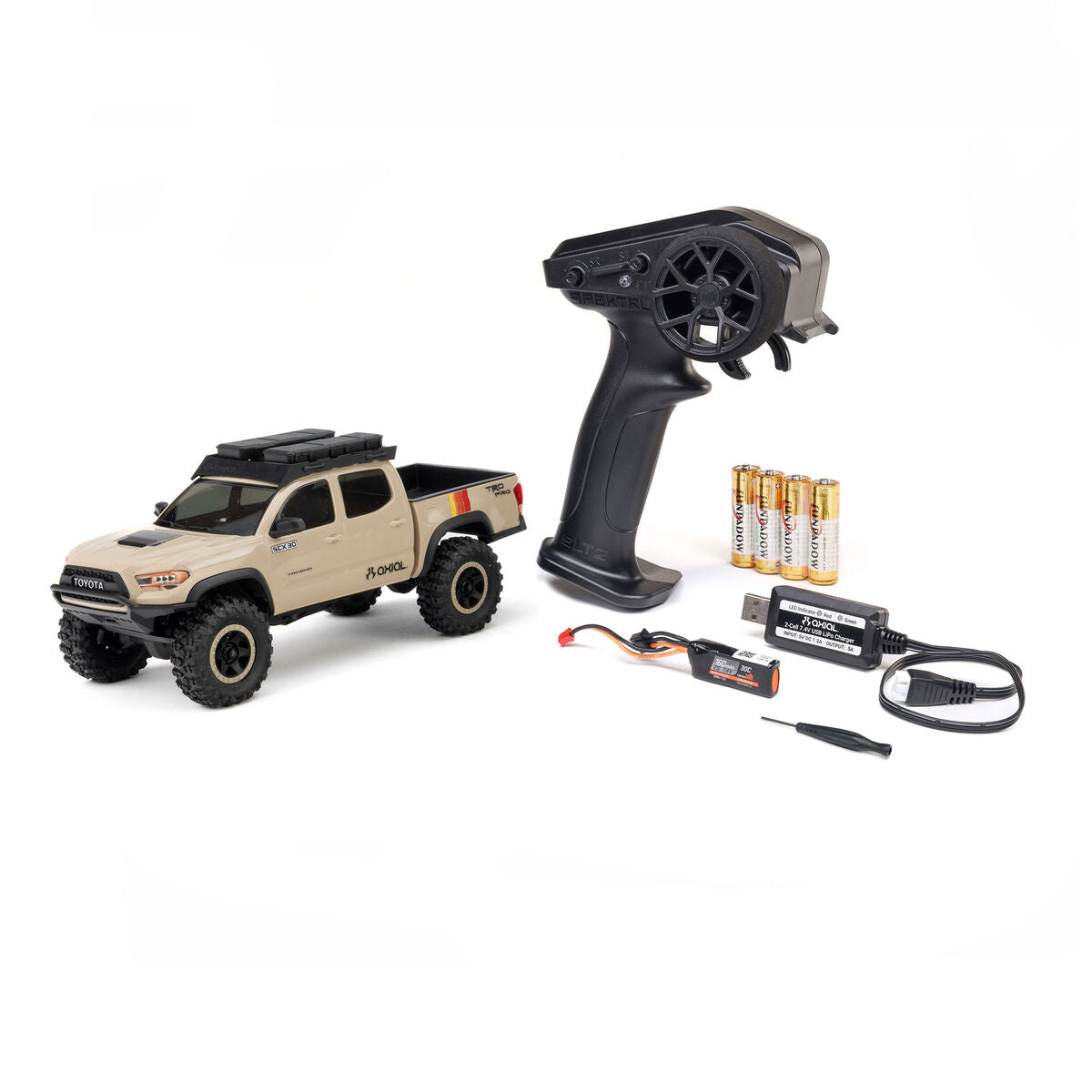 Axial SCX30 Toyota Tacoma Overland Edition color beige