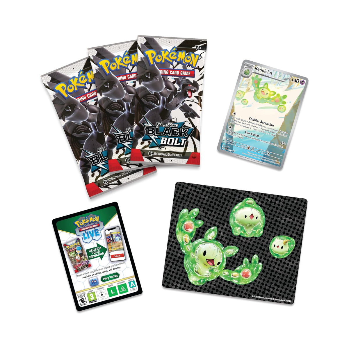 Pokémon TCG: Scarlet & Violet - Black Bolt Tech Sticker Collection (Ingles)