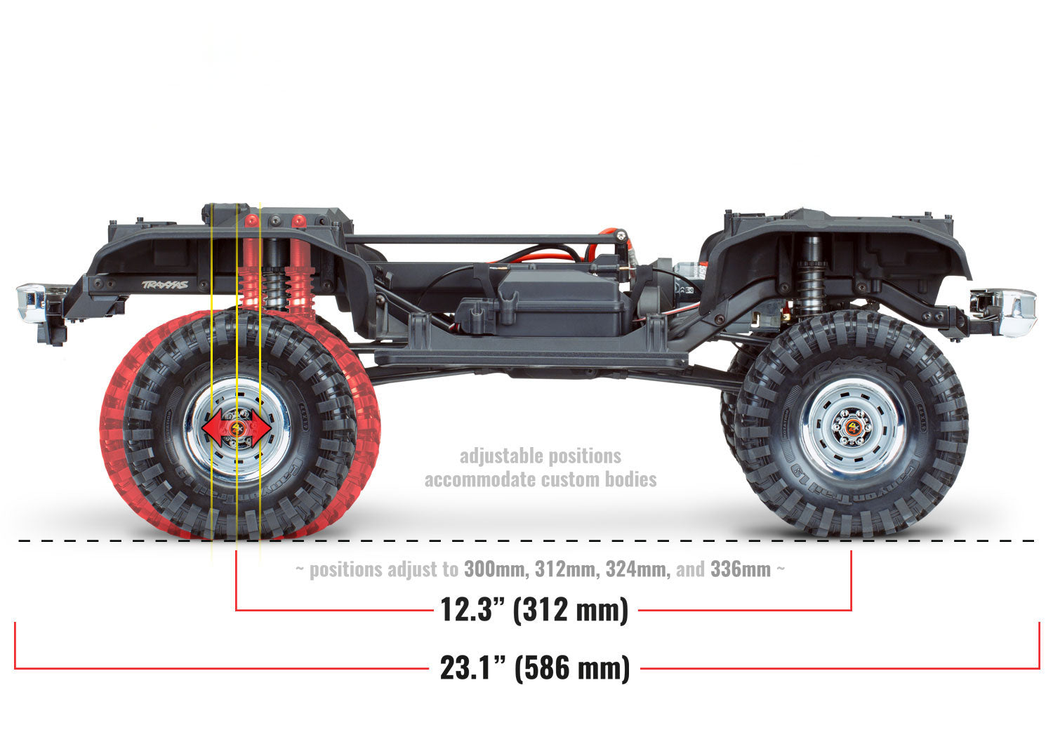 Traxxas - TRX-4® 1/10 Trail Crawler Truck w/1979 Chevy Blazer Clipless Body w/TQi 2.4GHz Radio, Naranja
