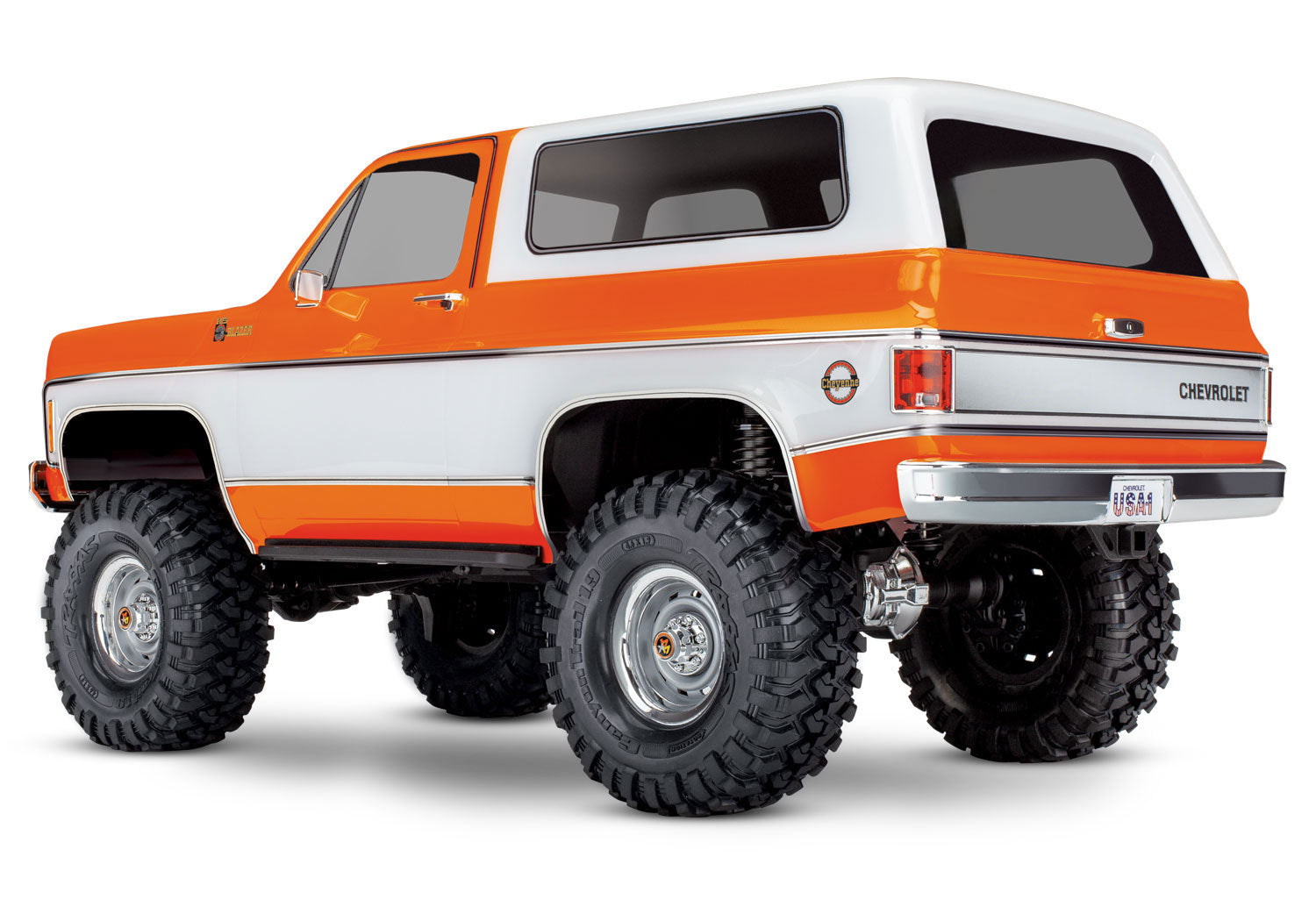 Traxxas - TRX-4® 1/10 Trail Crawler Truck w/1979 Chevy Blazer Clipless Body w/TQi 2.4GHz Radio, Naranja