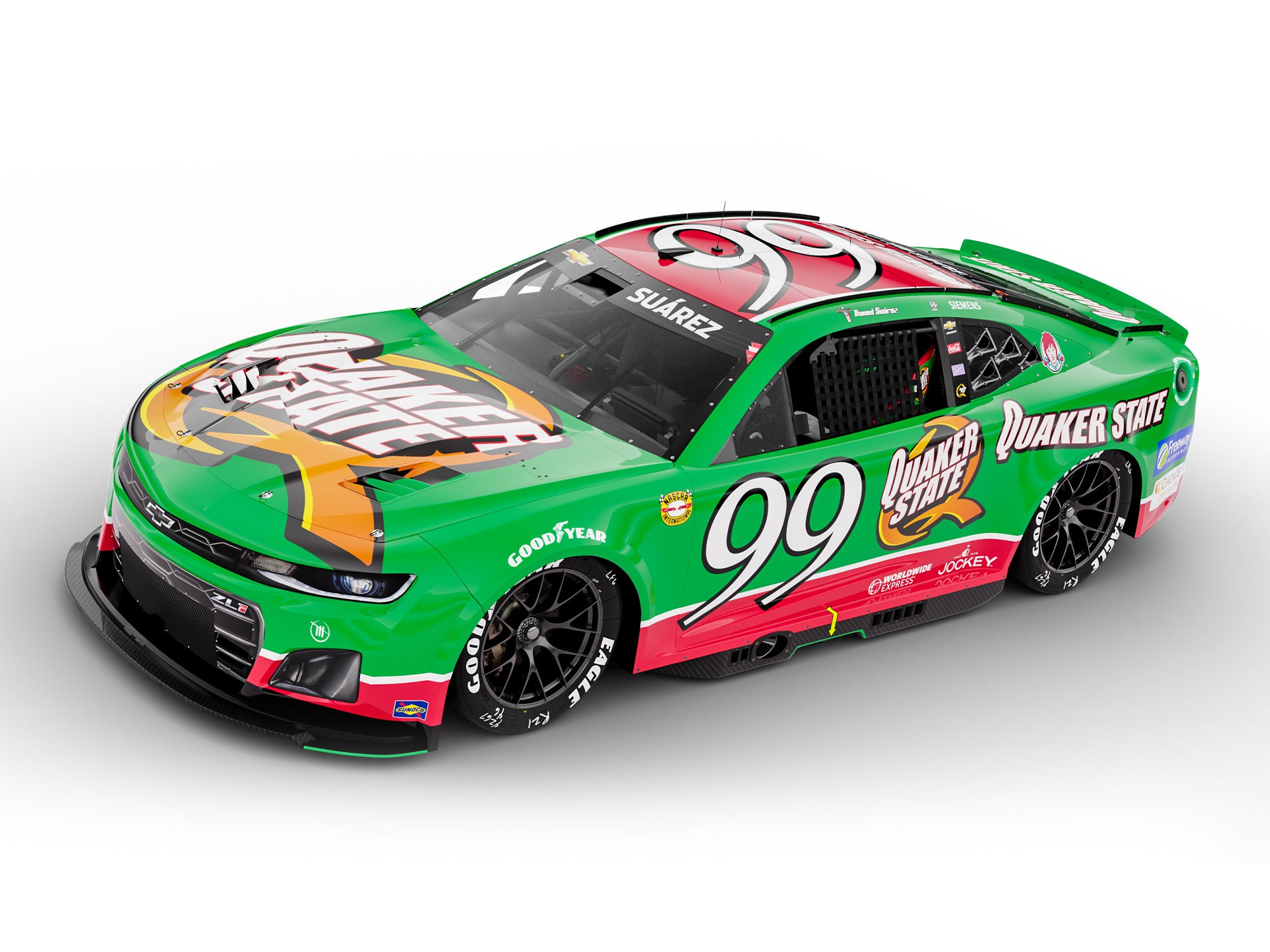 Lionel Racing - Daniel Suárez 2024 Quaker State THROWBACK ARC DIECAST, escala 1:64