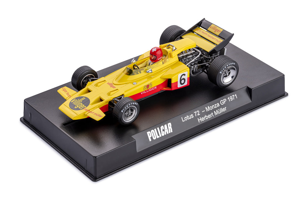 Policar - Lotus 72 #6 Herbert Müller Monza GP 1971, escala 1/32, analógico
