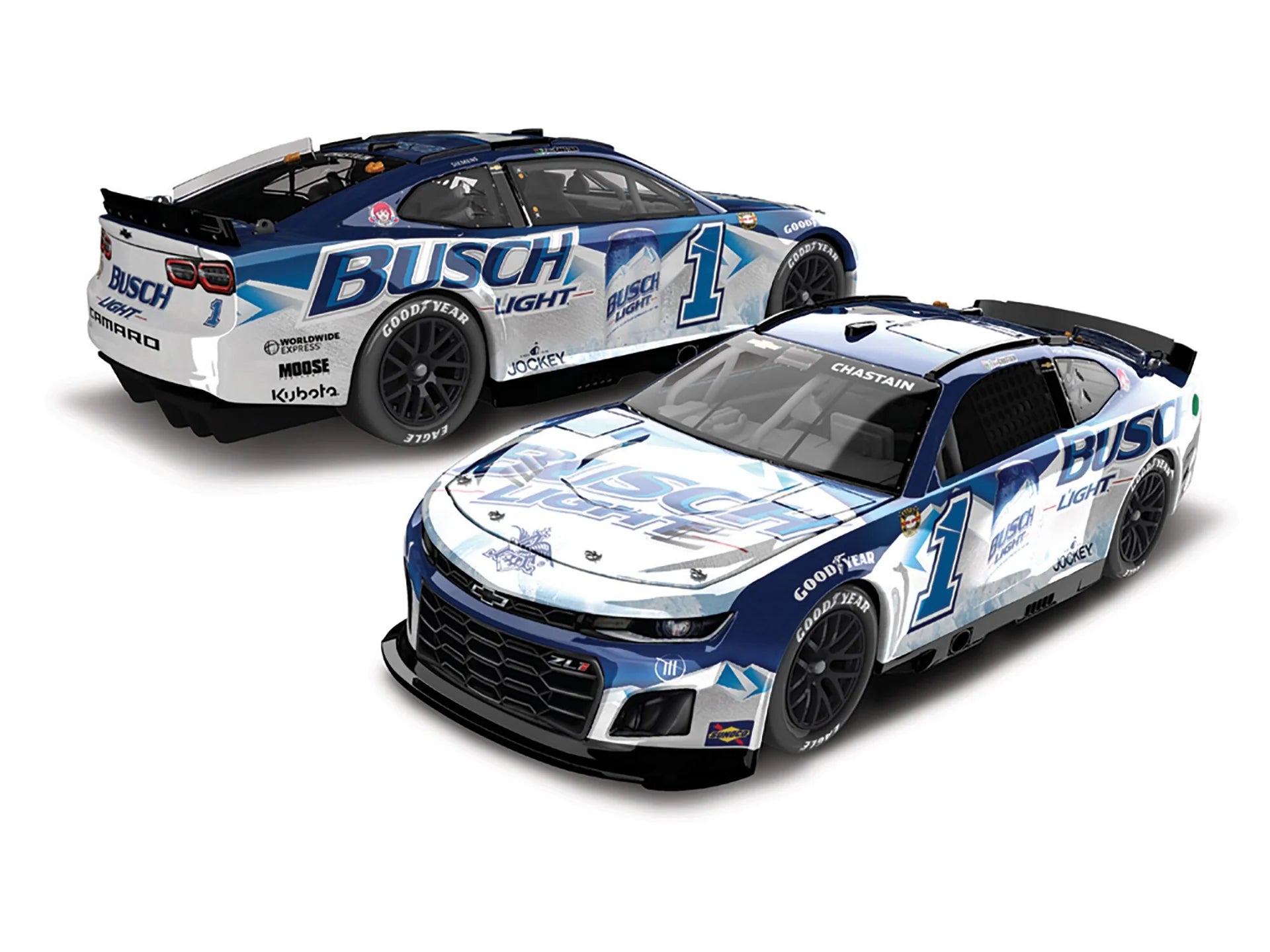 Lionel Racing - Ross Chastain #1 Busch Light Throwback 2024 Camaro ZL1, escala 1:64