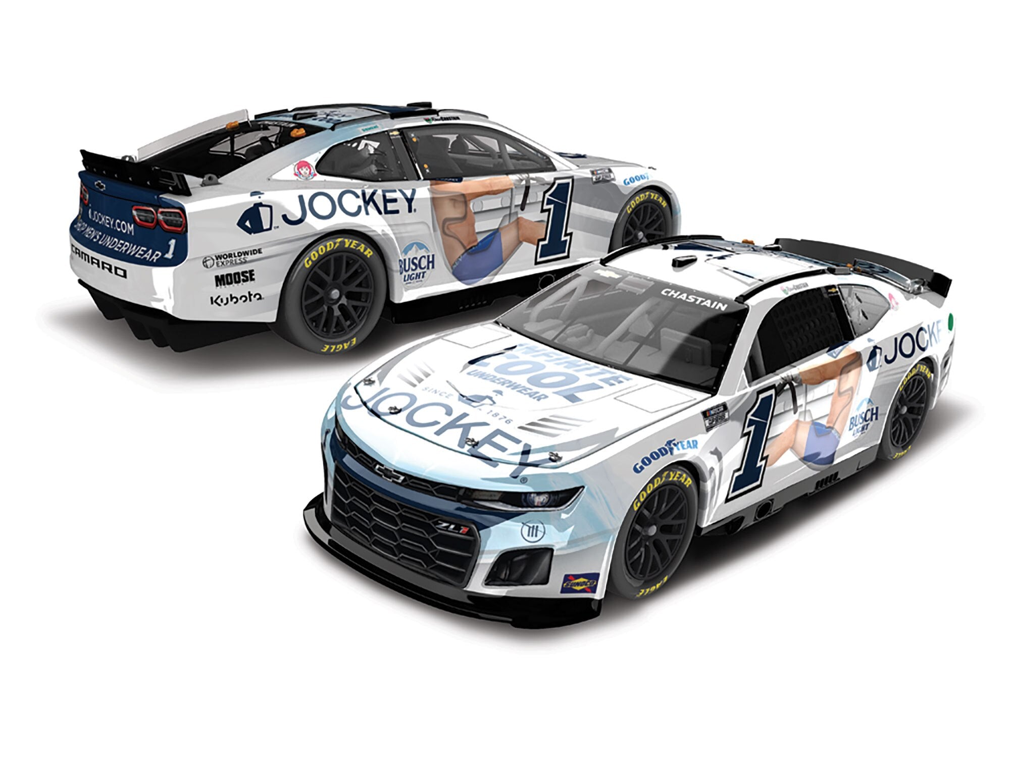 Lionel Racing - Ross Chastain #1 Jockey Infinite Cool 2024 Camaro ZL1, escala 1:64
