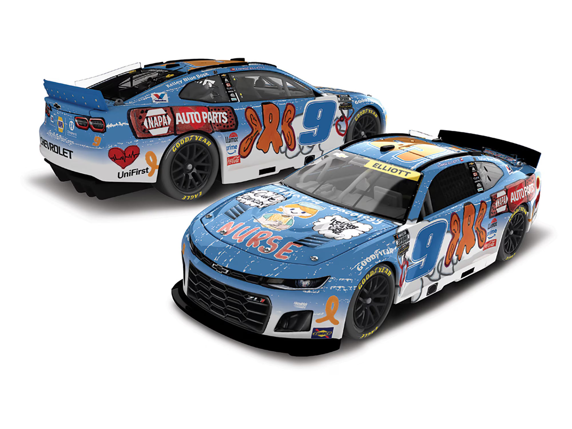 Lionel Racing - Chase Elliott #9 Napa Children´s Hospital Of Atlanta 2025 Chevrolet, escala 1:64