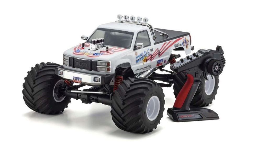 Kyosho - USA-1 GP 1/8 4WD ReadySet Nitro Monster Truck w/Syncro KT-231P+ 2.4GHz Radio