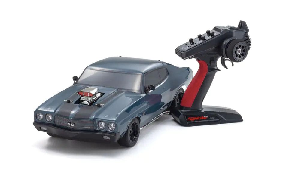 Kyosho - 1:10 Scale RC EP 4WD FAZER Mk2 FZ02L VE Series readyset 1970 Chevy® Chevelle® Supercharged VE Dark Blue