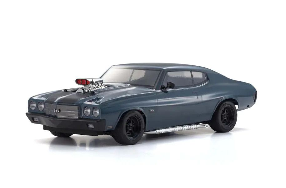 Kyosho - 1:10 Scale RC EP 4WD FAZER Mk2 FZ02L VE Series readyset 1970 Chevy® Chevelle® Supercharged VE Dark Blue