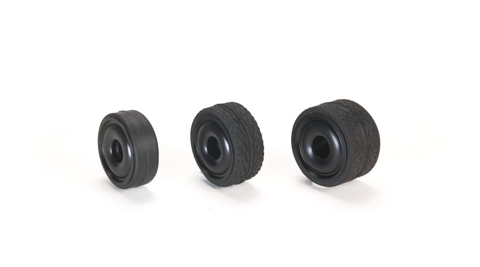 PN Racing - Mini-Z 2WD Machine Cut Delrin Black Formula 11x20mm Flanged Wheel R0