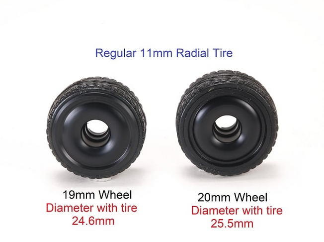 PN Racing - Mini-Z 2WD Machine Cut Delrin Black Formula 14x19mm Flanged Wheel R14