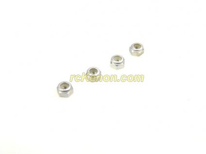 PN Racing - Alm. 2mm Wheel Lock Nut - Silver