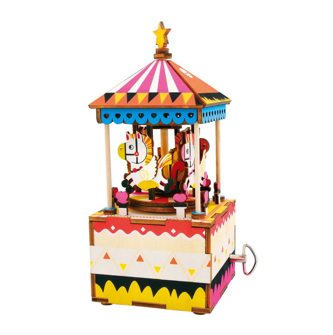 Robotime - DIY Music Box; Merry-go-round