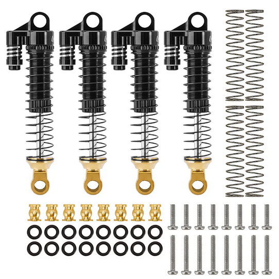 INJORA - 59mm Long Threaded Oil Shocks with Brass End for 1/18 TRX4M