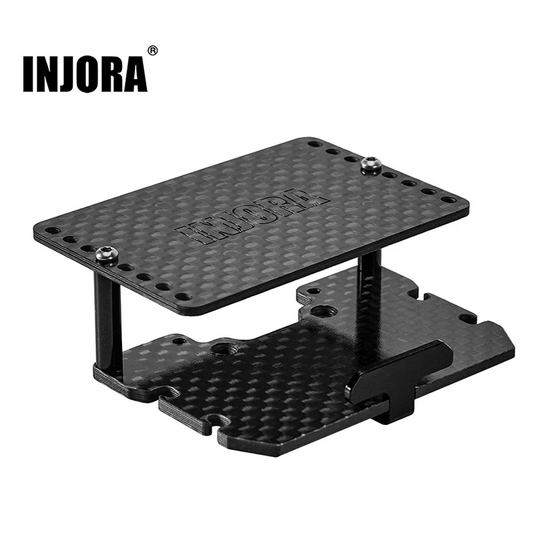 INJORA - Double Decker Carbon Fiber Tray Battery ESC Receiver Tray for 1/18 TRX4M