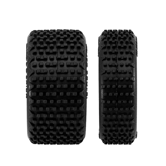 INJORA - Pre-mounted Pin Buggy Tires & Wheels for 1/24 Losi Micro-B Yellow