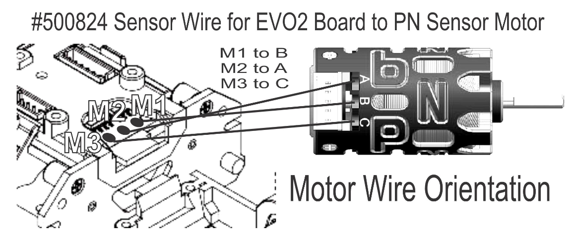 PN Racing - Sensor Wire for Mini-Z EVO2 Board to PN Sensor Motor