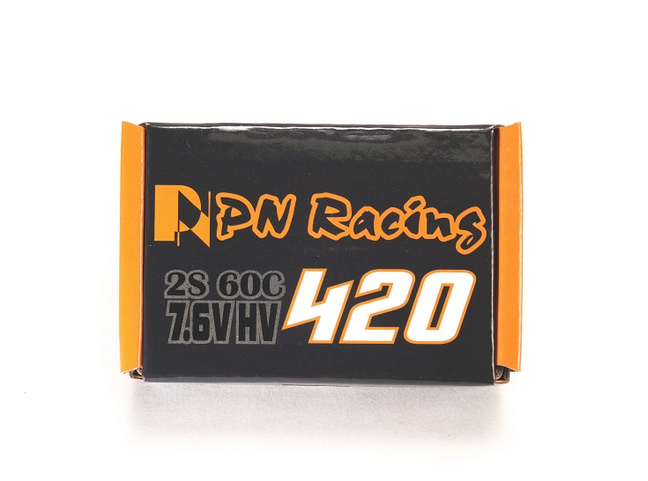 PN Racing - V5 LiPo 2S 7.6V HV 420mah 60C Hardcase Battery (Charging Cable Included)