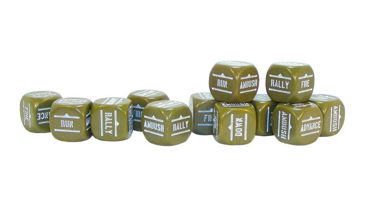 Warlord Games- Bolt Action: Order Dice Pack - Olive Drab