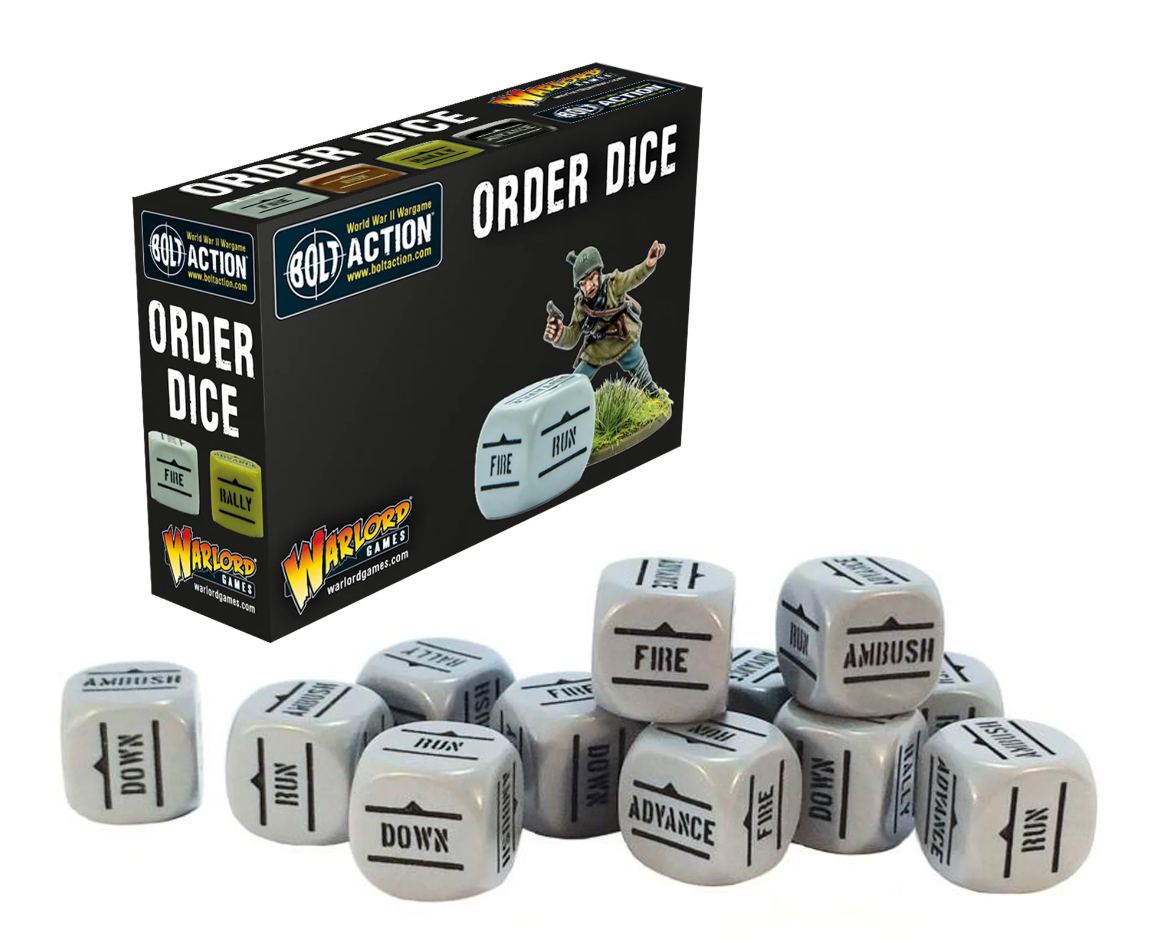 Warlord Games- Bolt Action: Order Dice Pack - Grey