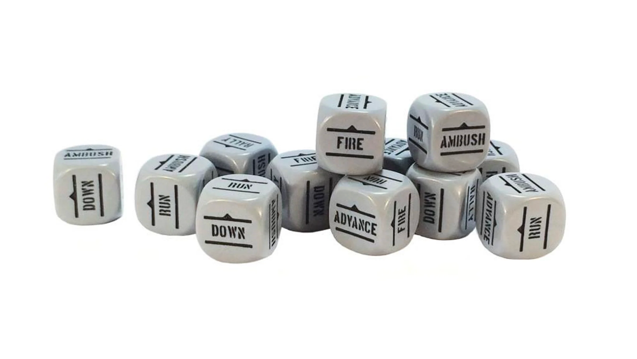 Warlord Games- Bolt Action: Order Dice Pack - Grey