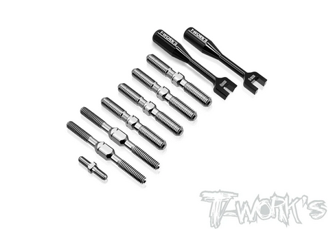 T-Work´s - TB-MP11 64 Titanium Turnbuckle Set ( For Kyosho MP11 )