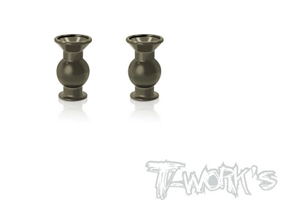 T-Work´s - TO-354-B-C 7075-T6 Hard Coated Alum. 6.8 Steering Pivot Ball Whit Backstop H12.3mm ( For Kyosho MP11 ) 2pcs.