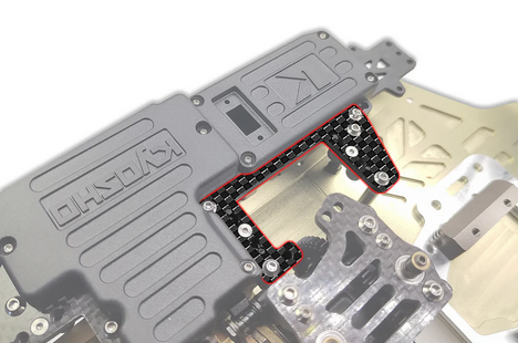 T-Work´s - TO-266-MP11-B Graphite TH Servo Plate ( For Kyosho MP11 )