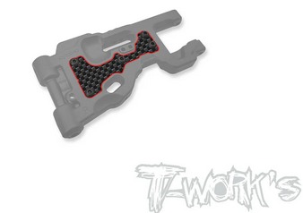 T-Work´s - TO-246-MP11-FL1.5 Graphite Front A-arm Stiffeners 1.5mm Lower ( For Kyosho MP11 )