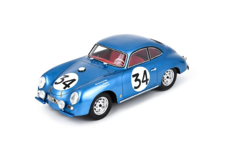 Spark - Porsche 356 A No.34 13th Le Mans 24H 1956 R. Bourel - M. Stoline, escala 1:18