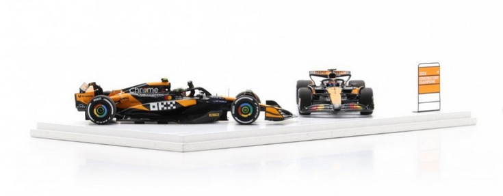 Spark - McLaren MCL38 No.4 & No.81 Formula 1 Constructors' Champion 2024 Lando Norris & Oscar Piastri, escala 1:43