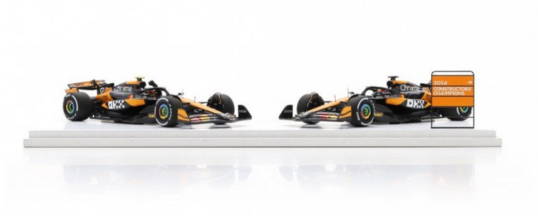 Spark - McLaren MCL38 No.4 & No.81 Formula 1 Constructors' Champion 2024 Lando Norris & Oscar Piastri, escala 1:43