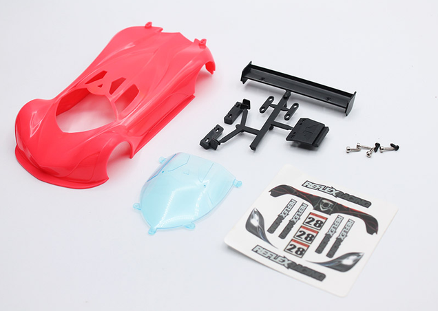 Reflex Racing -  RAW-001-FR MF-1 ABS Plastic Body Set (Flourescent Red)