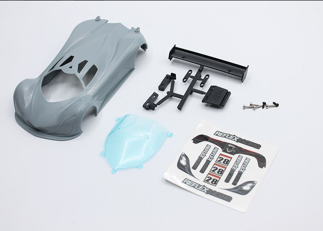 Reflex Racing - RAW-001-LG Reflex Racing MF-1 ABS Plastic Body Set (Light Gray)