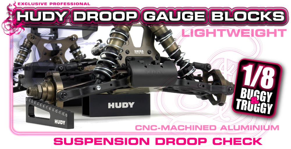 HUDY - Chassis Droop Gauge Support Blocks 30mm 1/8 Off-Road - LW (2)
