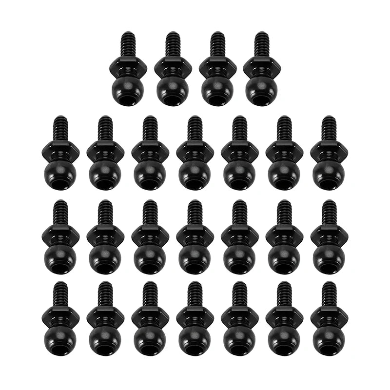 INJORA - M1.4 Pivot Ball Head Screws for 1/24 Losi Micro-B - 25pcs Black