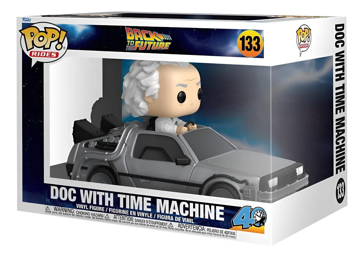 Funko Pop Rides Deluxe: Volver Al Futuro - Doc en DeLorean, #133