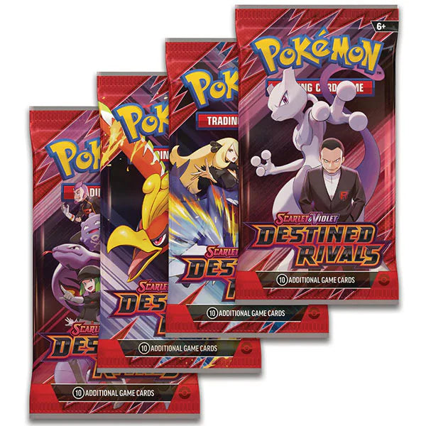 Pokémon TCG: Scarlet & Violet / Destined Rivals- sobre con 10 cartas - Ingles