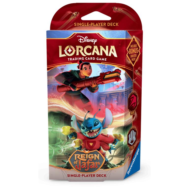 Ravensburger - Disney Lorcana: Reign of Jafar - Starter Deck (Ruby & Steel) (Ingles)