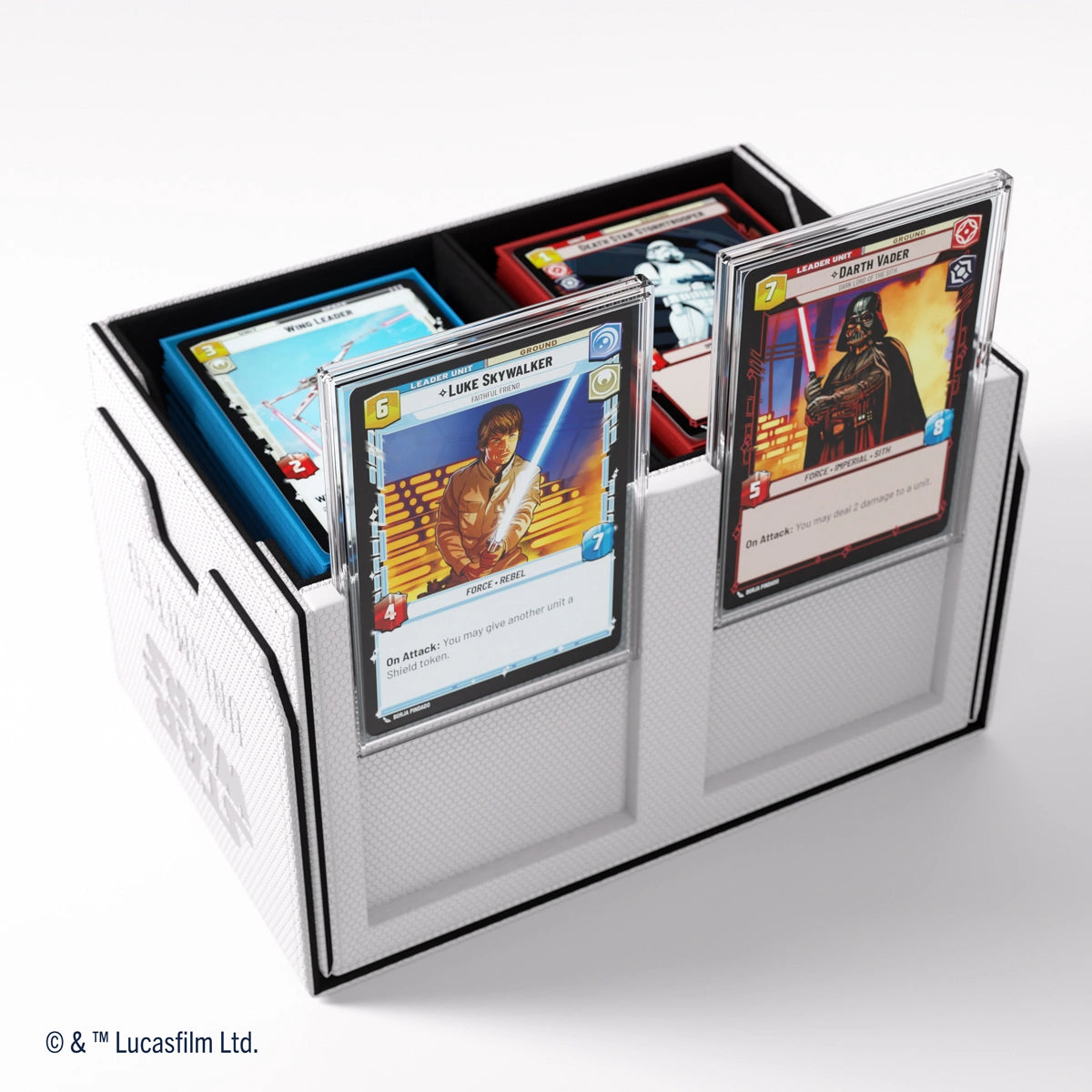 Gamegenic - Star Wars: Unlimited - Double Deck Pod - Estuche para tarjetas - Blanco