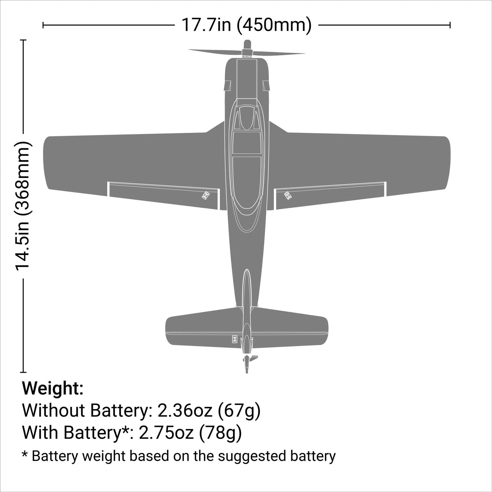 HobbyZone - T-28 Trojan 450mm RTF with SAFE (2 Flight Batteries Included)